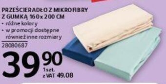 Selgros Prześcieradło z mikrofibry z gumką 160x200cm oferta