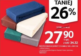 Selgros Prześcieradło JERSEY z gumką 160x200cm oferta