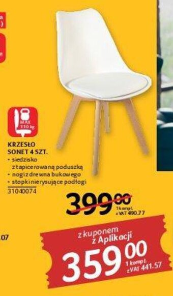 Selgros Krzesło sonet 4szt. oferta