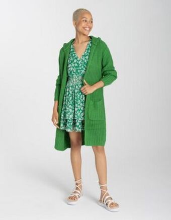 Takko Fashion Dział damski długi kardigan - kaptur oferta