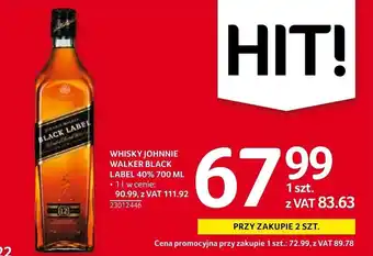 Selgros Whisky Johnnie Walker Black 700ml oferta