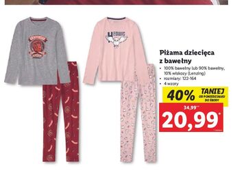 Lidl Piżama dziecięca 122-164 oferta