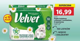 Lidl Papier toaletowy rumianek & aloes velvet oferta