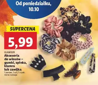 Lidl Gumki do włosów glamour oferta