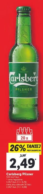 Lidl Piwo carlsberg export premium pilsner oferta