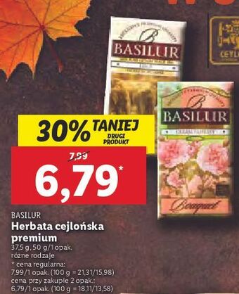 Lidl Herbata uva basilur oferta