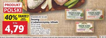 Lidl Twaróg klinek z lubelszczyzny ze szpinakiem i czosnkiem regionalne szlaki oferta