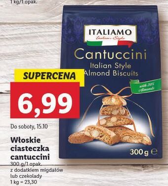 Lidl Włoskie ciastka cantuccini migdałowe italiamo oferta