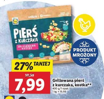 Lidl Pierś z kurczaka grillowana kostka superdrob oferta