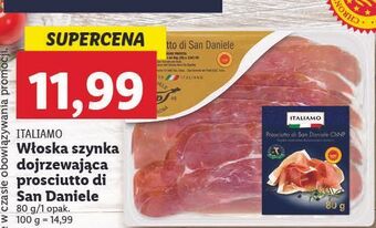 Lidl Szynka prosciutto di san daniele italiamo oferta