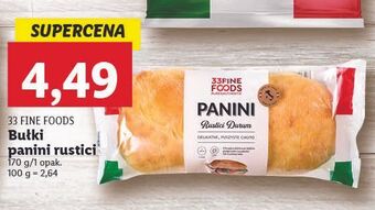 Lidl Panini rustici durum 33 fine foods oferta