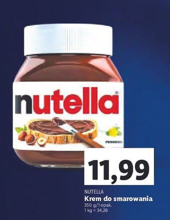 Lidl Krem czekoladowo-orzechowy nutella oferta