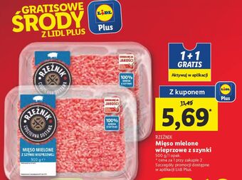 Lidl Mięso mielone z szynki wieprzowej rzeźnik codzienna dostawa oferta