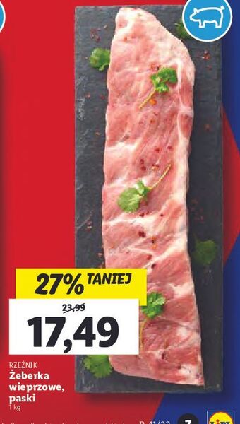 Lidl Żeberka paski rzeźnik codzienna dostawa oferta