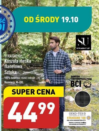 ALDI Koszula męska flanelowa m-xxl straight up oferta