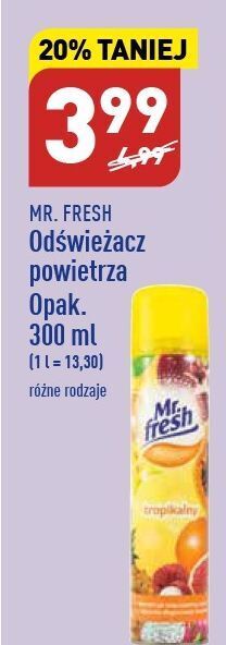 ALDI Odświeżacz powietrza tropikalny mr. fresh oferta