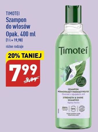 ALDI Szampon wzmacniający i nadający połysk timotei oferta