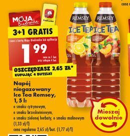 Biedronka Napój o smaku malinowym remsey ice tea oferta