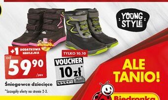 Biedronka Śniegowce dziecięce youngstyle oferta