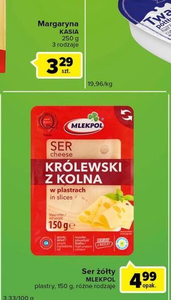 Carrefour Express Ser królewski z kolna - plastry mlekpol oferta