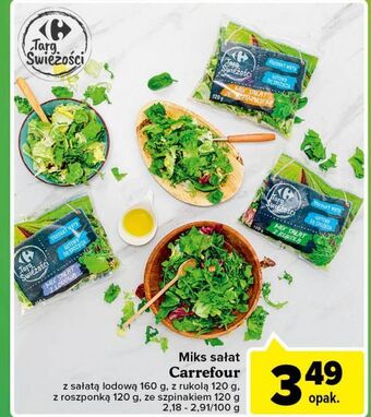 Carrefour Express Mix sałat ze szpinakiem carrefour targ świeżości oferta