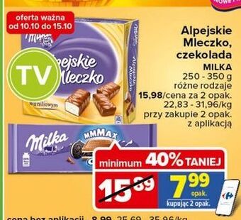 Carrefour Express Czekoladki waniliowe milka alpejskie mleczko oferta