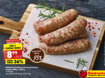 Biedronka Kiełbasa biała kraina mięs oferta