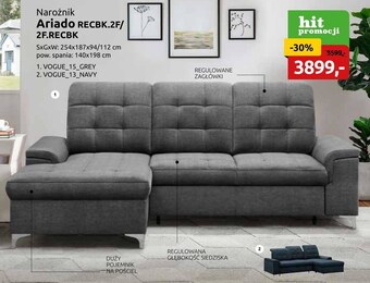 Black Red White Narożnik black red white oferta