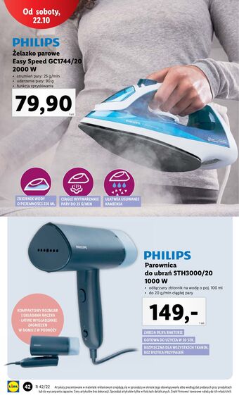 Lidl Żelazko 1744/20 easy speed philips oferta