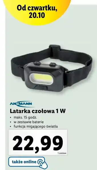 Lidl Latarka czołowa hc led ansmann oferta