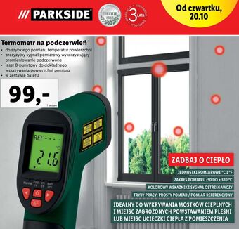 Lidl Termometr na podczerwień parkside oferta