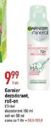 E.Leclerc Dezodorant hyaluronic care 72h sensitive garnier mineral oferta