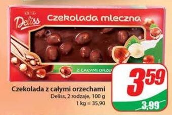 Dino Czekolada mleczna z całymi orzechami laskowymi deliss oferta