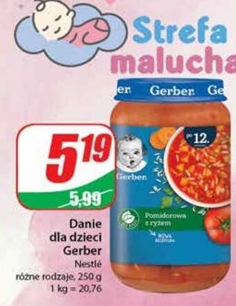 Dino Zupka pomidorowa z ryżem gerber junior oferta