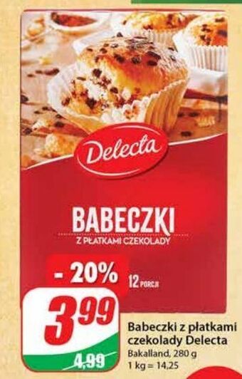 Dino Babeczki z płatkami czekolady delecta nadziane oferta