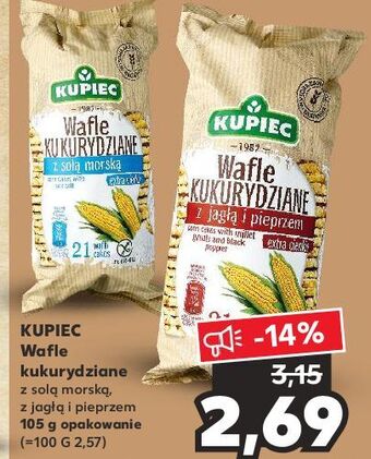 Kaufland Wafle kukurydziane z jagłą i pieprzem kupiec oferta