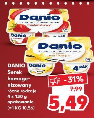 Kaufland Serek truskawka danone danio oferta