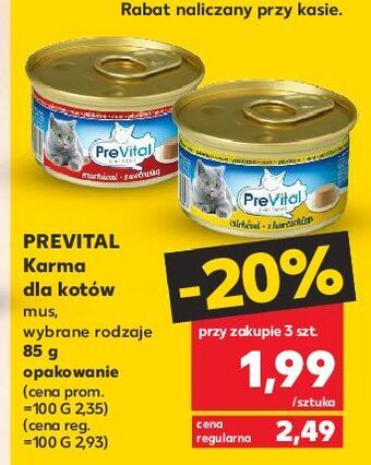 Kaufland Karma dla kota z kurczakiem prevital oferta