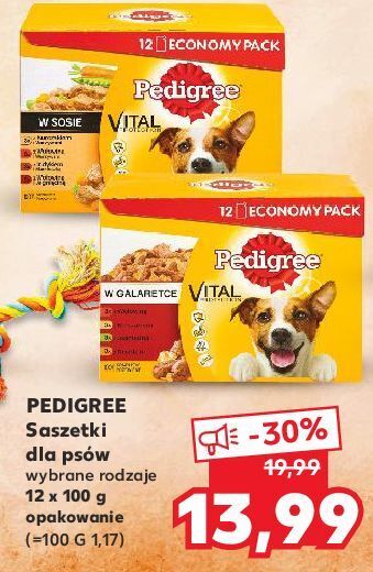 Karma dla psa w sosie 3 x kurczak z warzywami + wołowina indyk jagnięciną pedigree vital