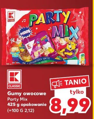 Kaufland Gumy owocowe party mix k-classic oferta