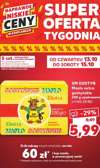 Kaufland Masło ekstra gostyńskie gostyń oferta