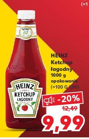 Kaufland Ketchup łagodny heinz oferta