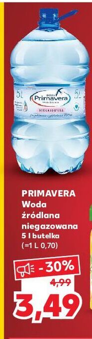 Kaufland Woda niegazowana primavera oferta