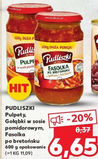 Kaufland Fasolka po bretońsku z kiełbasą i boczkiem pudliszki oferta