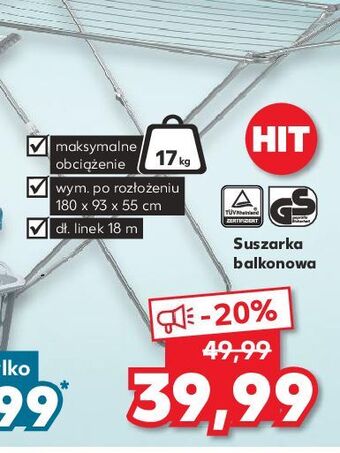 Kaufland Suszarka balkonowa oferta