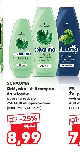 Kaufland Szampon do włosów schauma for men oferta