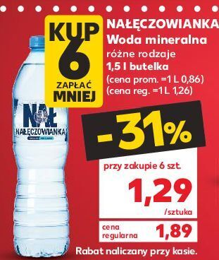 Kaufland Woda niegazowana nałęczowianka oferta