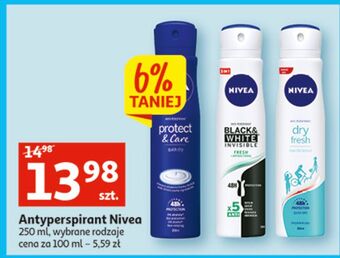 Auchan Antyperspirant fresh nivea invisible black & white oferta