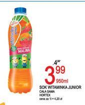 E.Leclerc Sok marchew-jabłko-malina hortex vitaminka oferta