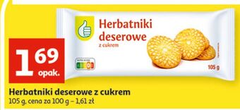 Auchan Herbatniki deserowe z cukrem podniesiony kciuk oferta